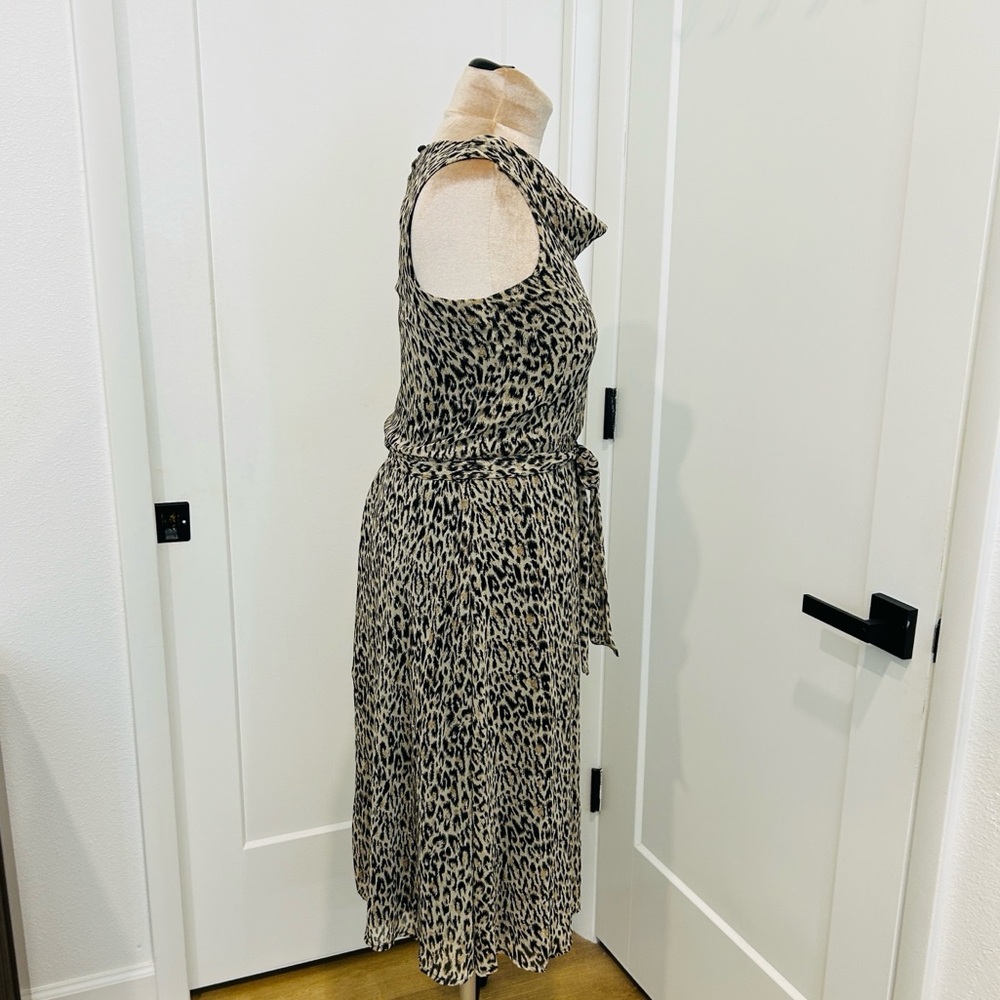 AA Studio Sleeveless Cowl Neck Animal Print Dress |Size 6 - Picture 2 of 9
